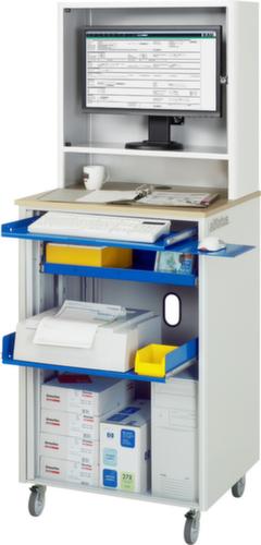 RAU Mobiler PC-Schrank adlatus 2065 mit Rolllade, RAL7035 Lichtgrau/RAL7035 Lichtgrau