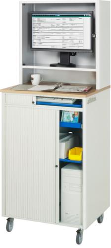 RAU Mobiler PC-Schrank adlatus 2065 mit Rolllade, RAL7035 Lichtgrau/RAL7035 Lichtgrau