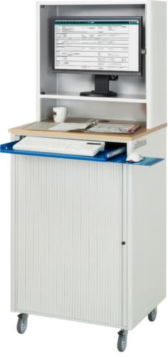 RAU Mobiler PC-Schrank adlatus 2065 mit Rolllade, RAL7035 Lichtgrau/RAL7035 Lichtgrau